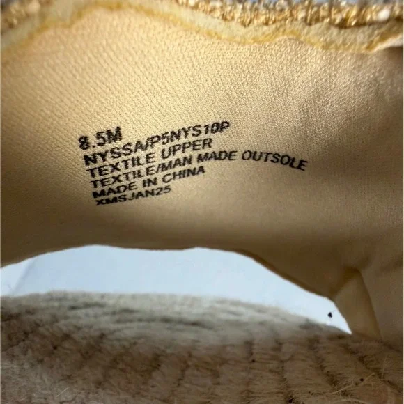 Haute Hippie Nyssa Gold Woven Espadrille Slide Sandals Womens 8.5M Buckle Boho - Picture 8 of 8